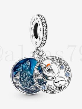 Pandora Frozen Snow Olaf Double Dangle Charm